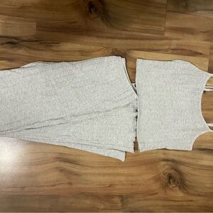 Gray Two-Piece Knit Set